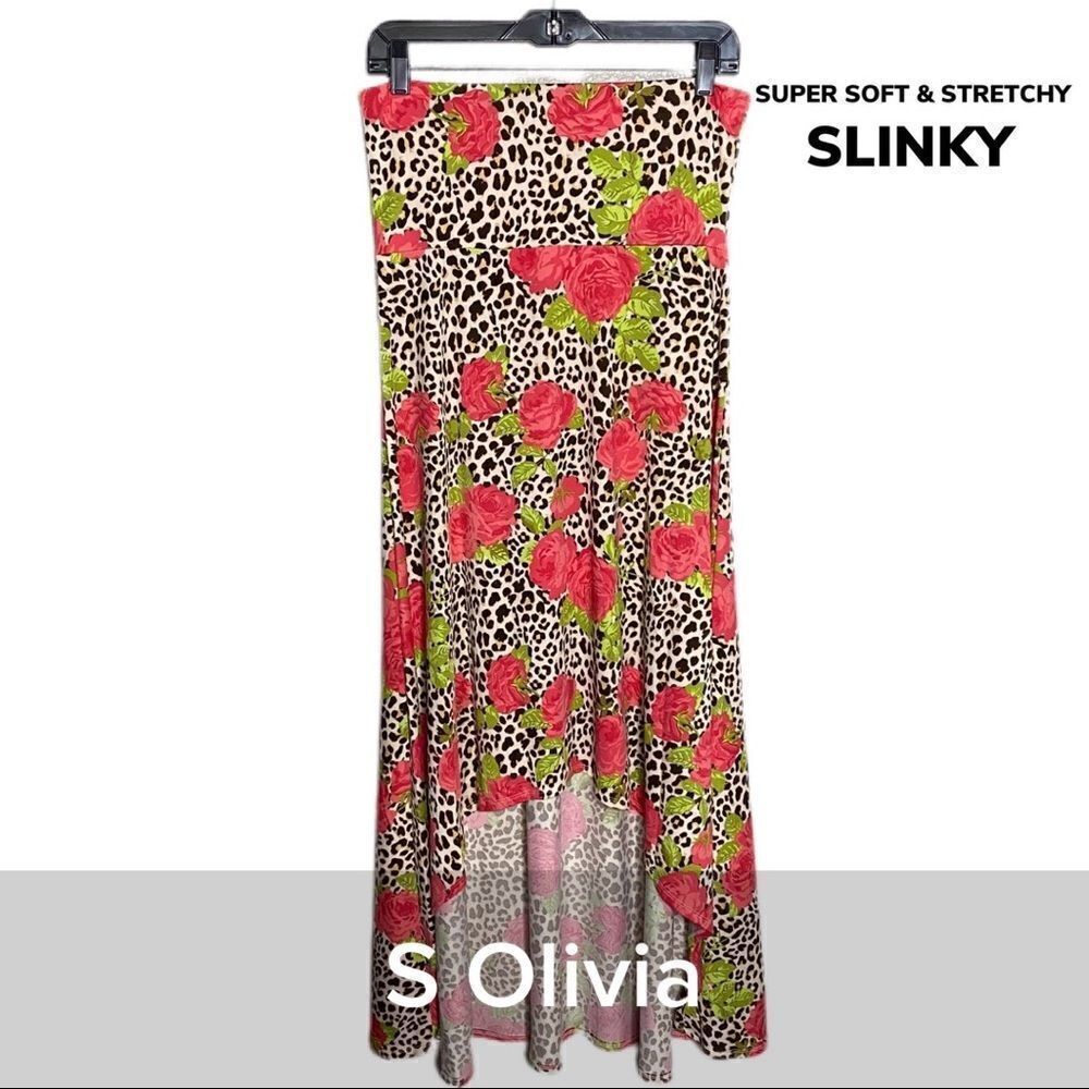 Lularoe Olivia High Low Animal/Floral Skirt - Size Small